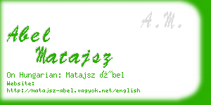 abel matajsz business card